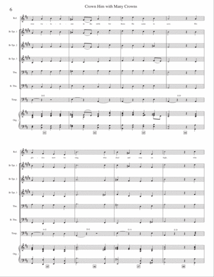 Crown Him with Many Crowns Small Ensemble scores gallery preview page 6