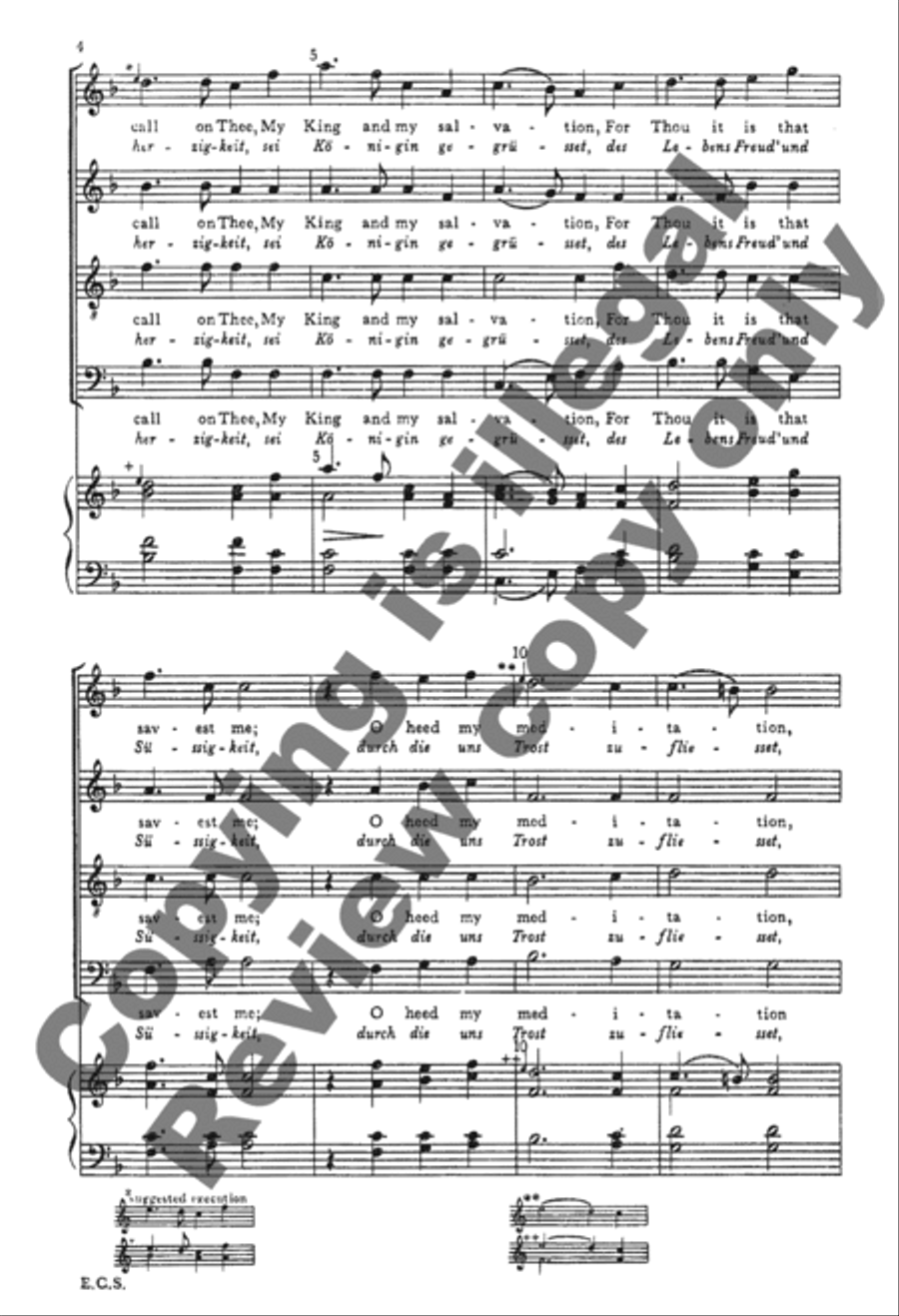 O hear me when I call on Thee (Sei Mutter der Barmherzigkeit) 4-Part scores gallery preview page 11