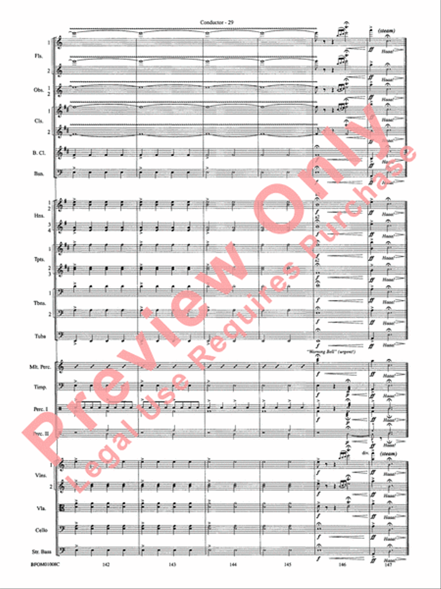 The Great Locomotive Chase Full Orchestra scores gallery preview page 36