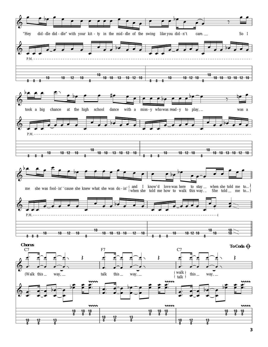Walk This Way Acoustic Guitar scores gallery preview page 3
