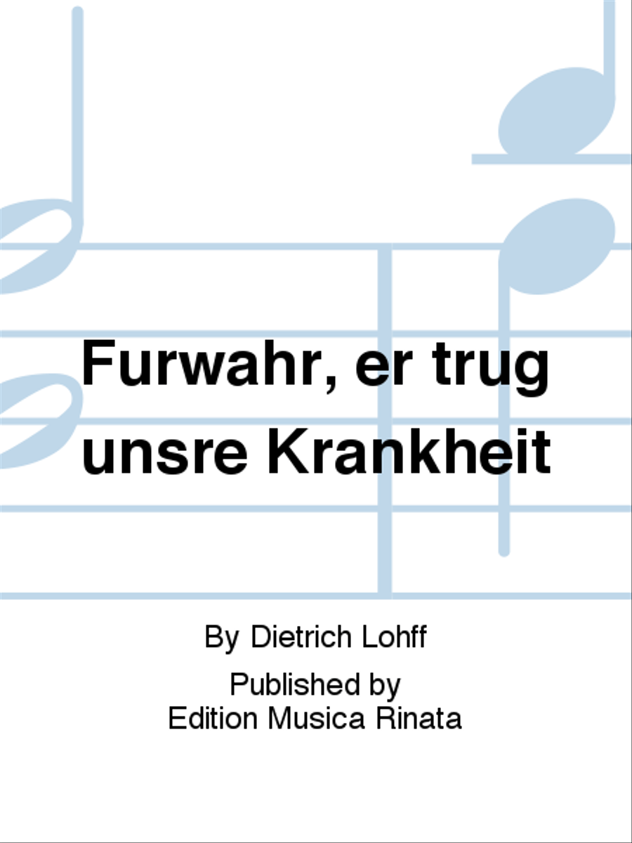 Furwahr, er trug unsre Krankheit 4-Part scores gallery preview page 1