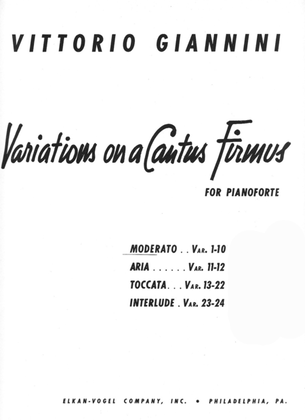 Variations On A Cantus Firmus