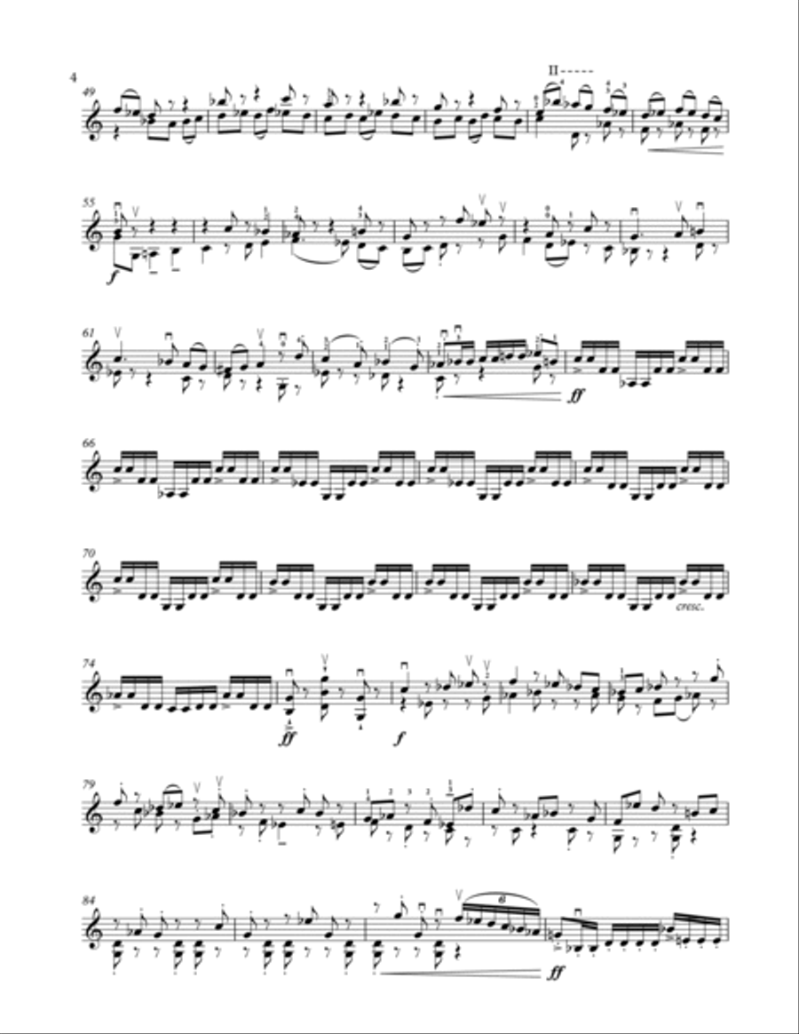 Three studies for violin solo Violin Solo scores gallery preview page 5