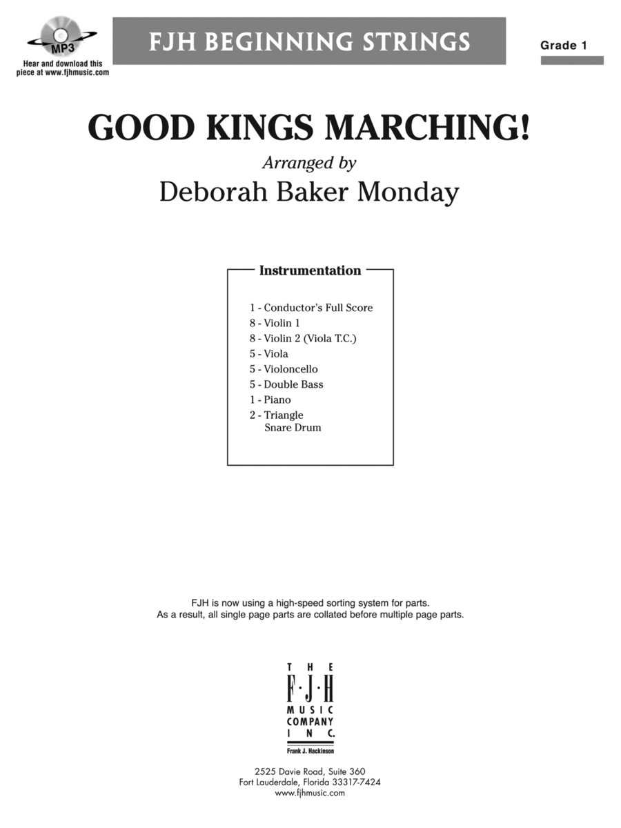 Good Kings Marching!: Score String Orchestra scores gallery preview page 1
