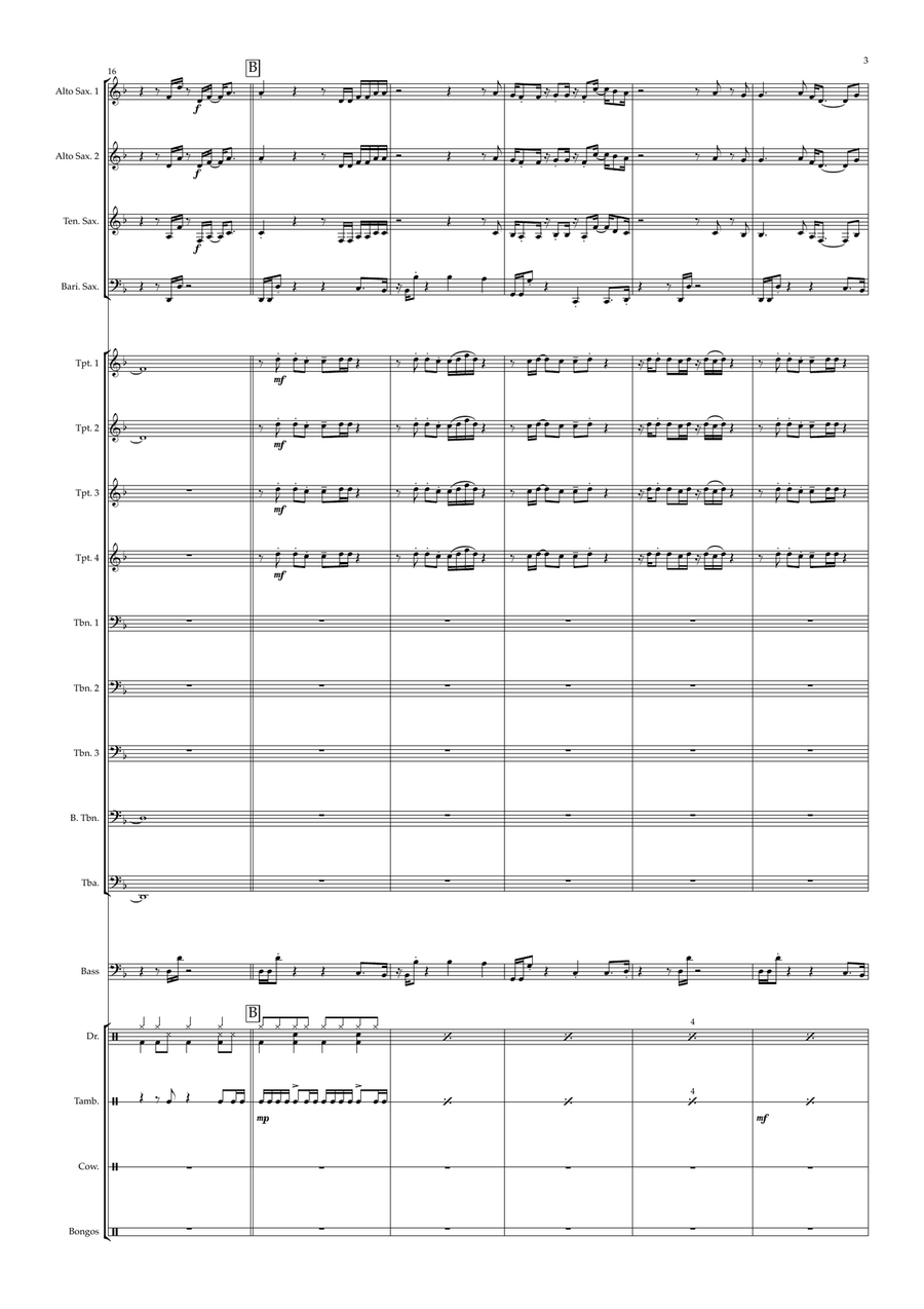 Think About Things Jazz Ensemble scores gallery preview page 3