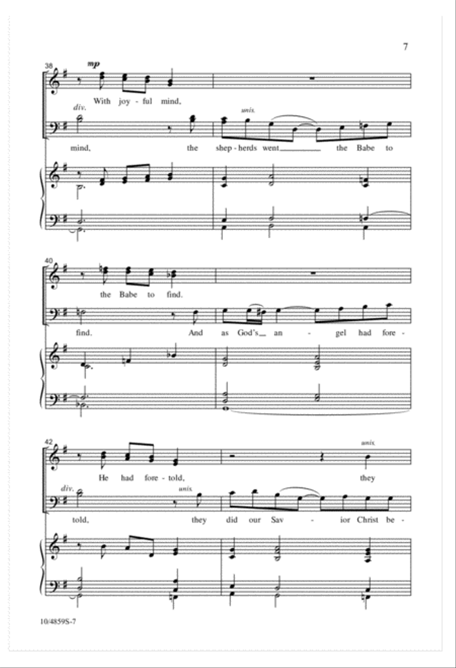 The Wexford Carol The Wexford Carol 4-Part scores gallery preview page 7