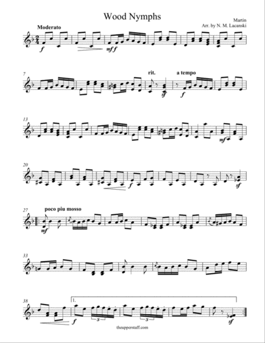 Wood Nymphs Percussion scores gallery preview page 1