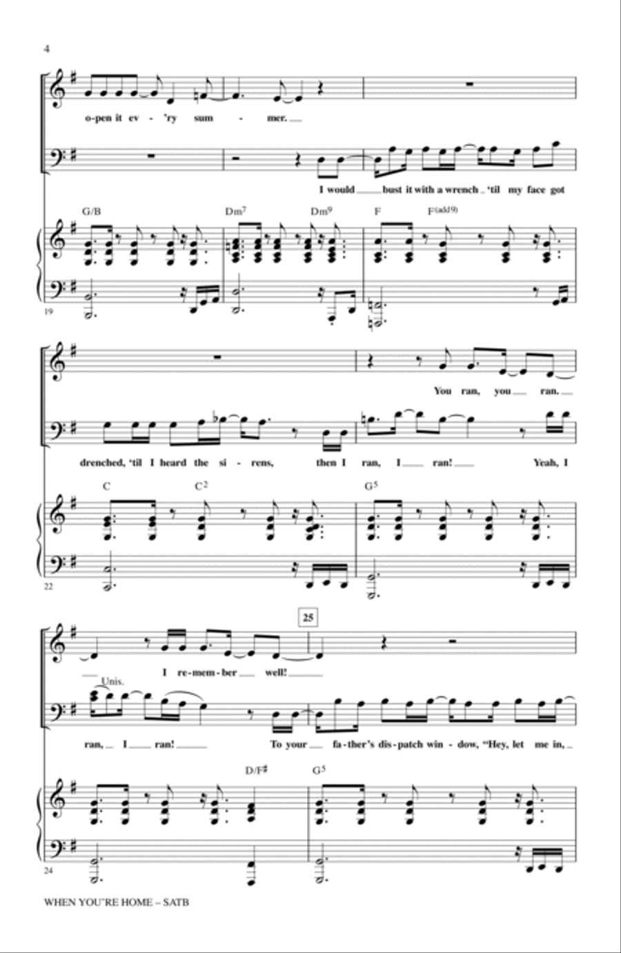 When You're Home (from In The Heights) (arr. Mark Brymer) 4-Part scores gallery preview page 3
