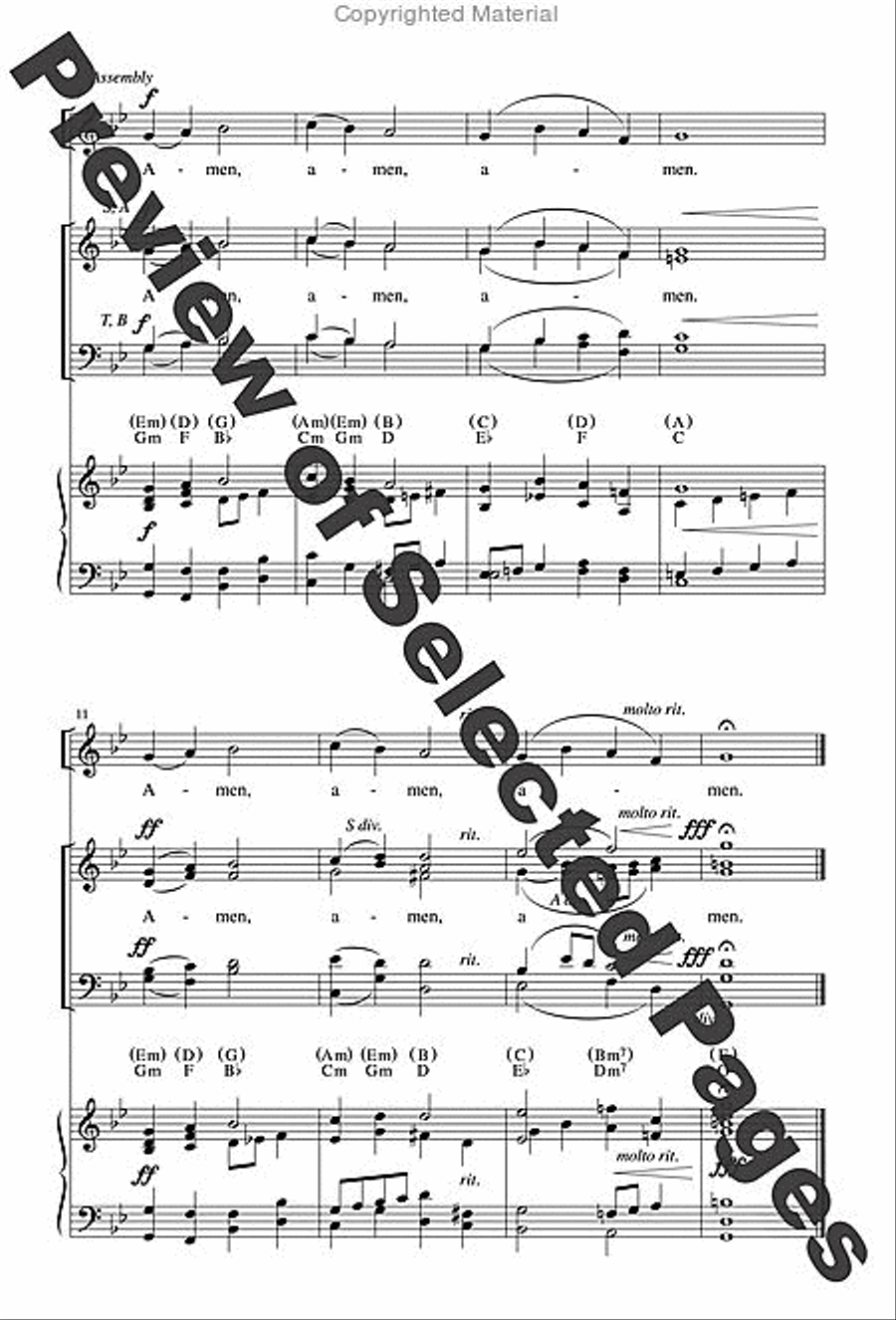 Mass of Creation - Choral / Accompaniment Edition 4-Part scores gallery preview page 21