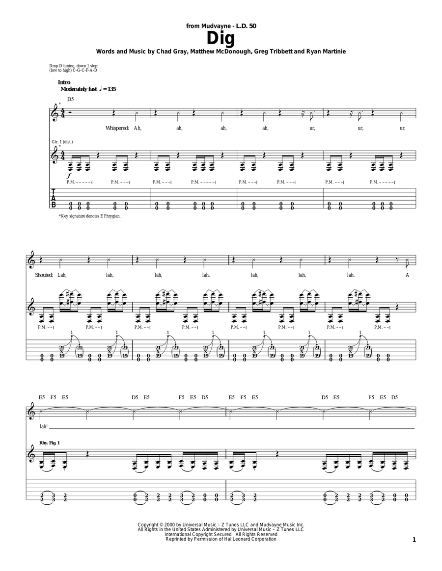 Dig Acoustic Guitar scores gallery preview page 1