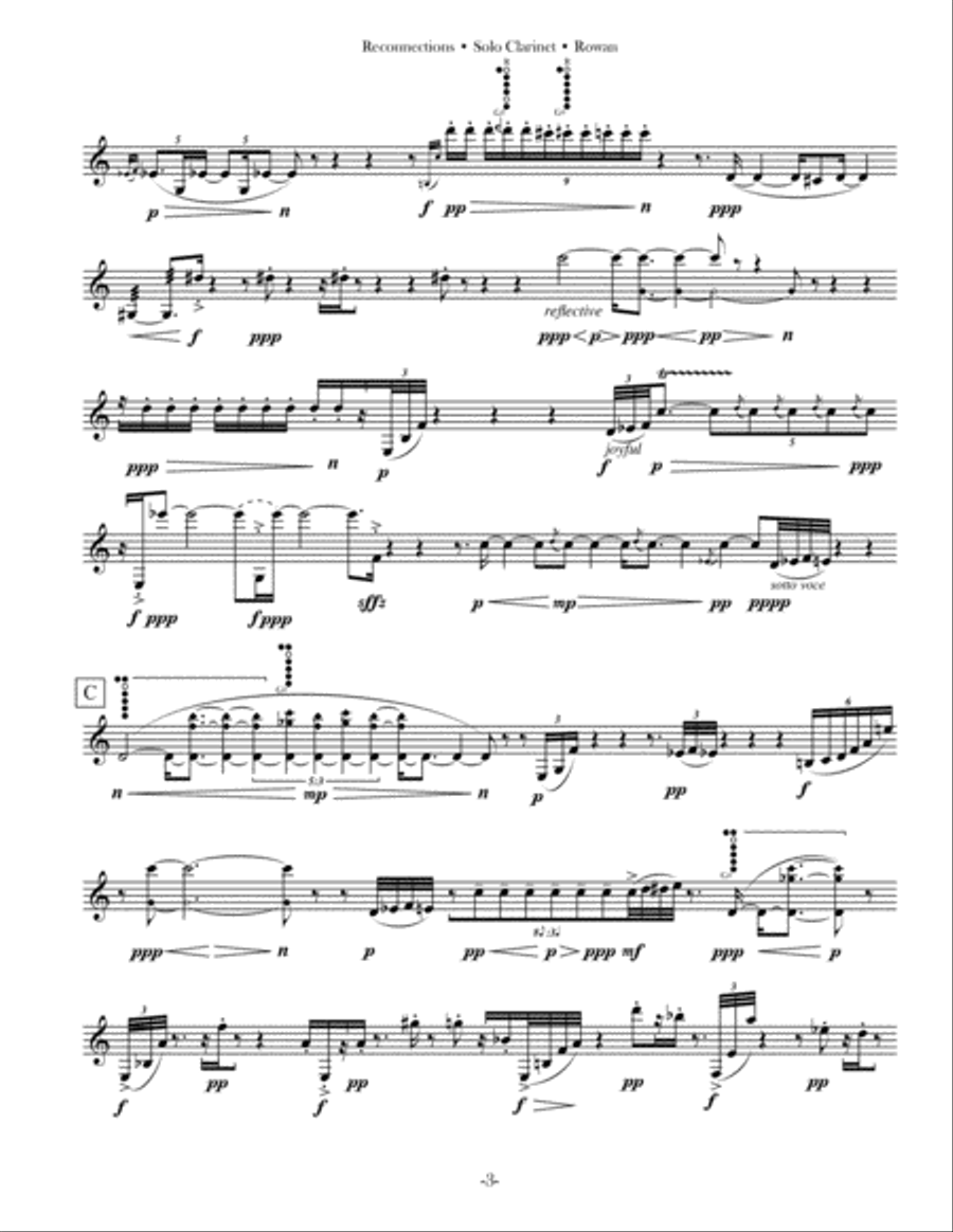 Reconnections Clarinet Solo scores gallery preview page 4