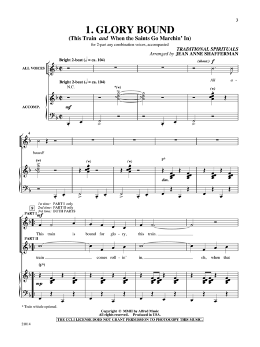 Partners in Spirituals Partners in Spirituals 2-Part scores gallery preview page 3