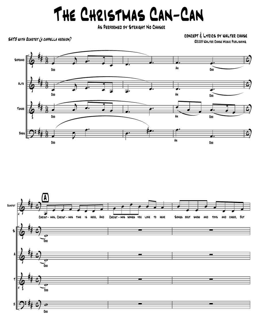 The Christmas Can-Can (as performed by Straight No Chaser) - SATB 4-Part scores gallery preview page 2