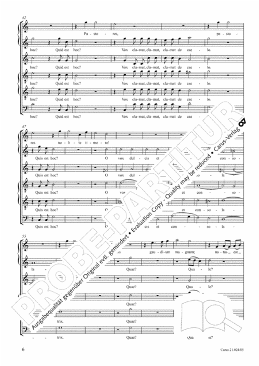 Four Christmas motets (Vier Motetten fur die Weihnachtszeit) Choir scores gallery preview page 7