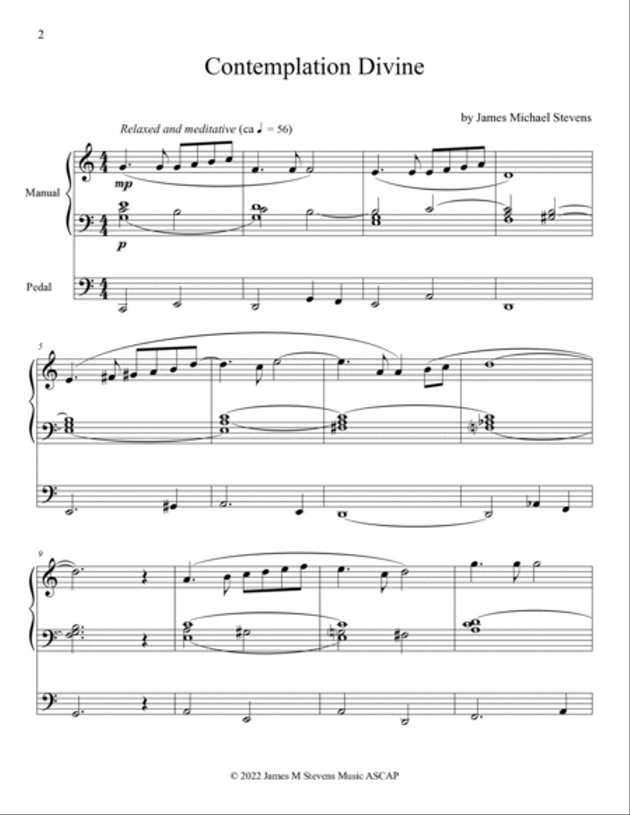 Contemplation Divine - Organ Solo Contemplation Divine - Organ Solo Organ Solo scores gallery preview page 2