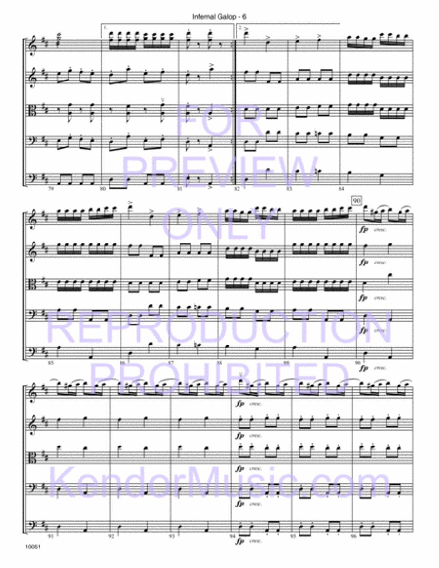 Infernal Galop (from Orpheus In The Underworld, Act 2) String Orchestra scores gallery preview page 7