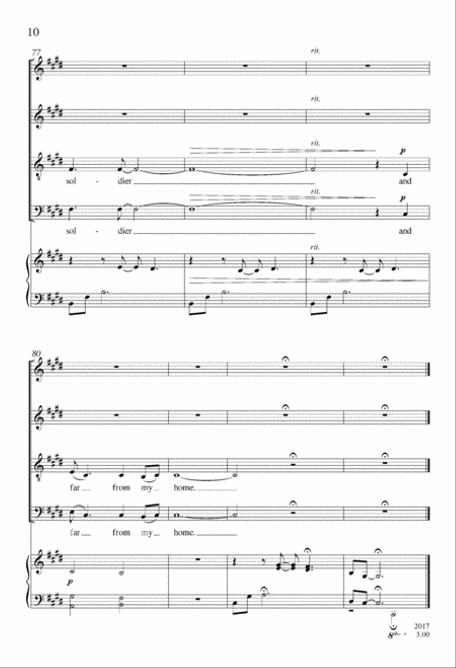 I Am a Weary Soldier I Am a Weary Soldier 4-Part scores gallery preview page 10