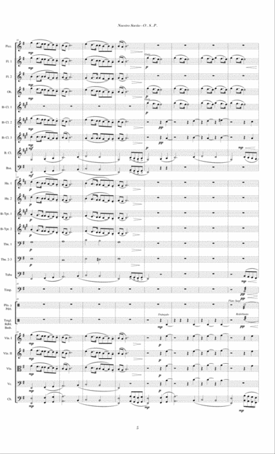 Our Dream - Nuestro Sueño Percussion Ensemble scores gallery preview page 5