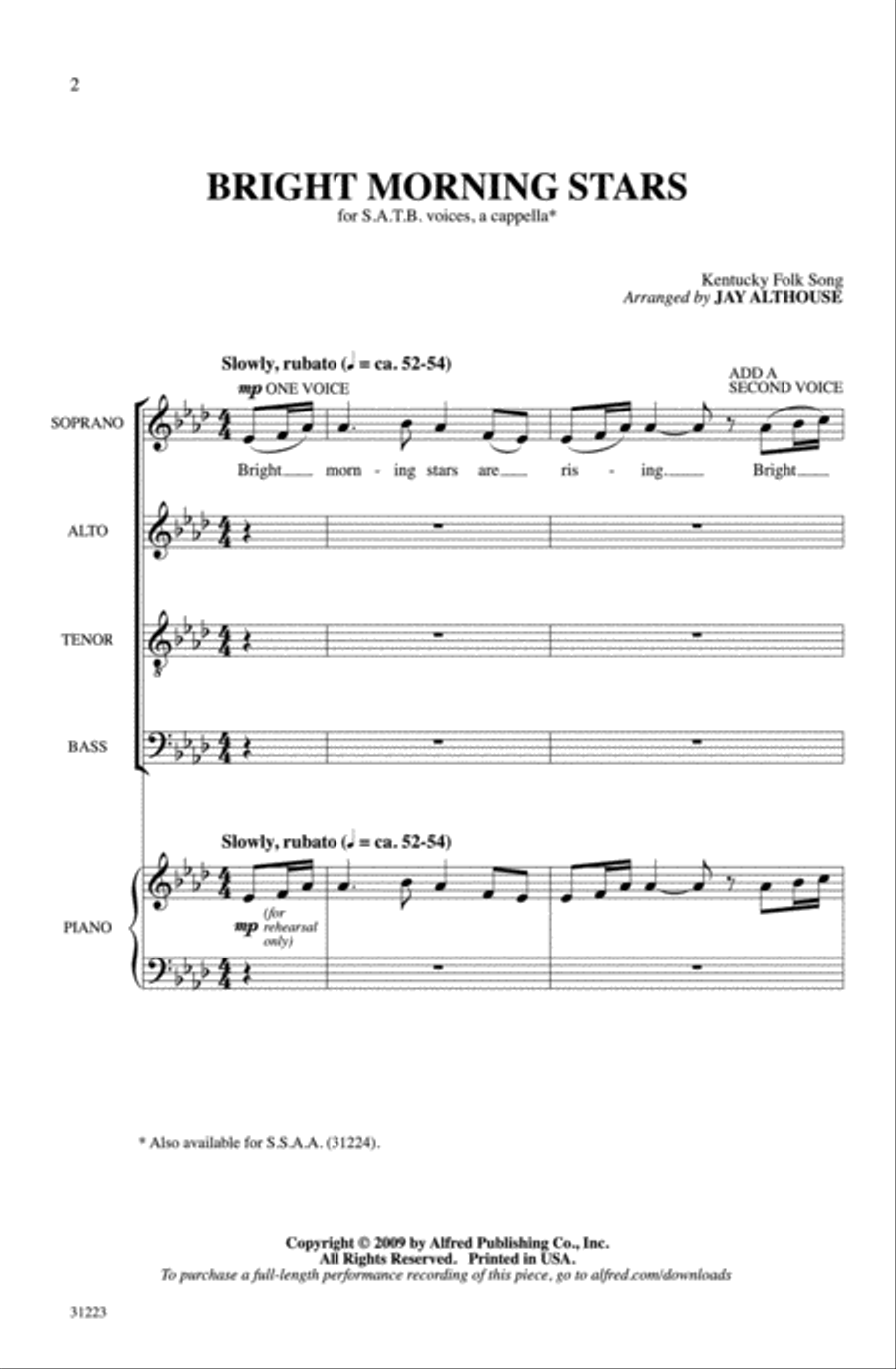 Bright Morning Stars Bright Morning Stars 4-Part scores gallery preview page 9