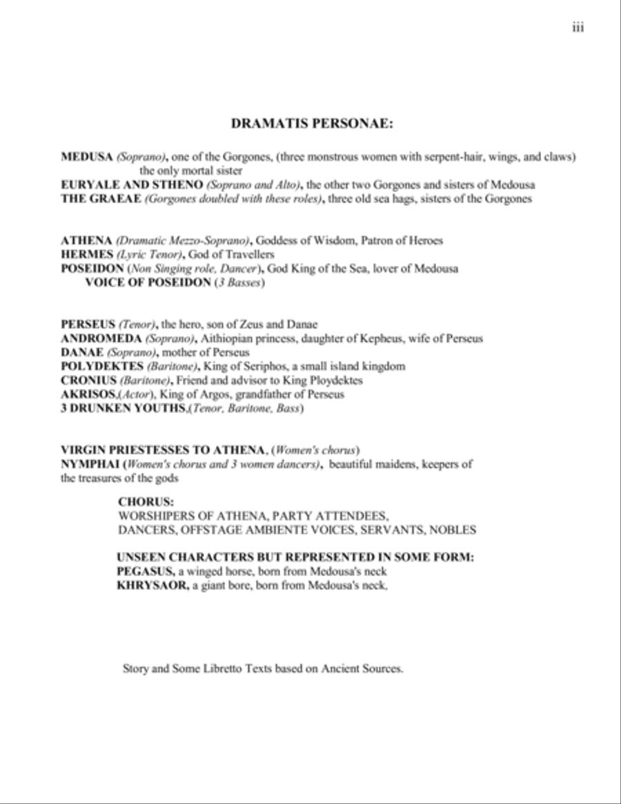 Contemporary Opera, The Hero and the Damned (The story of Perseus and Medusa) Piano Vocal Score Choir scores gallery preview page 3