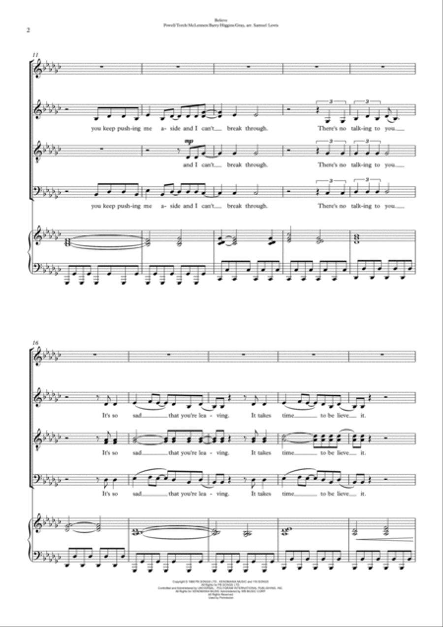 Believe 4-Part scores gallery preview page 2