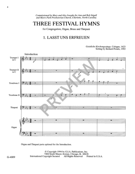 Three Festival Hymns - Volume 1