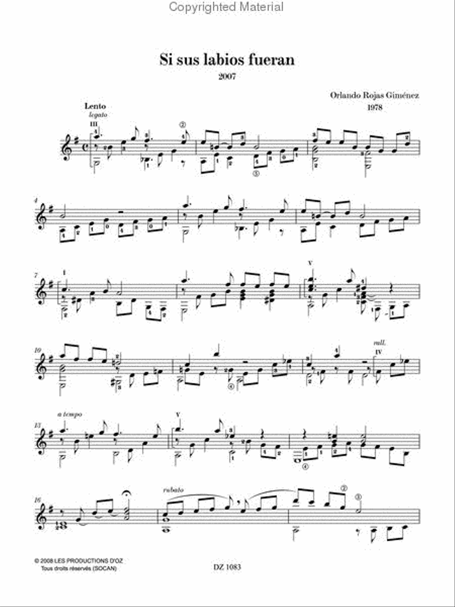 Tres Piezas Classical Guitar scores gallery preview page 2