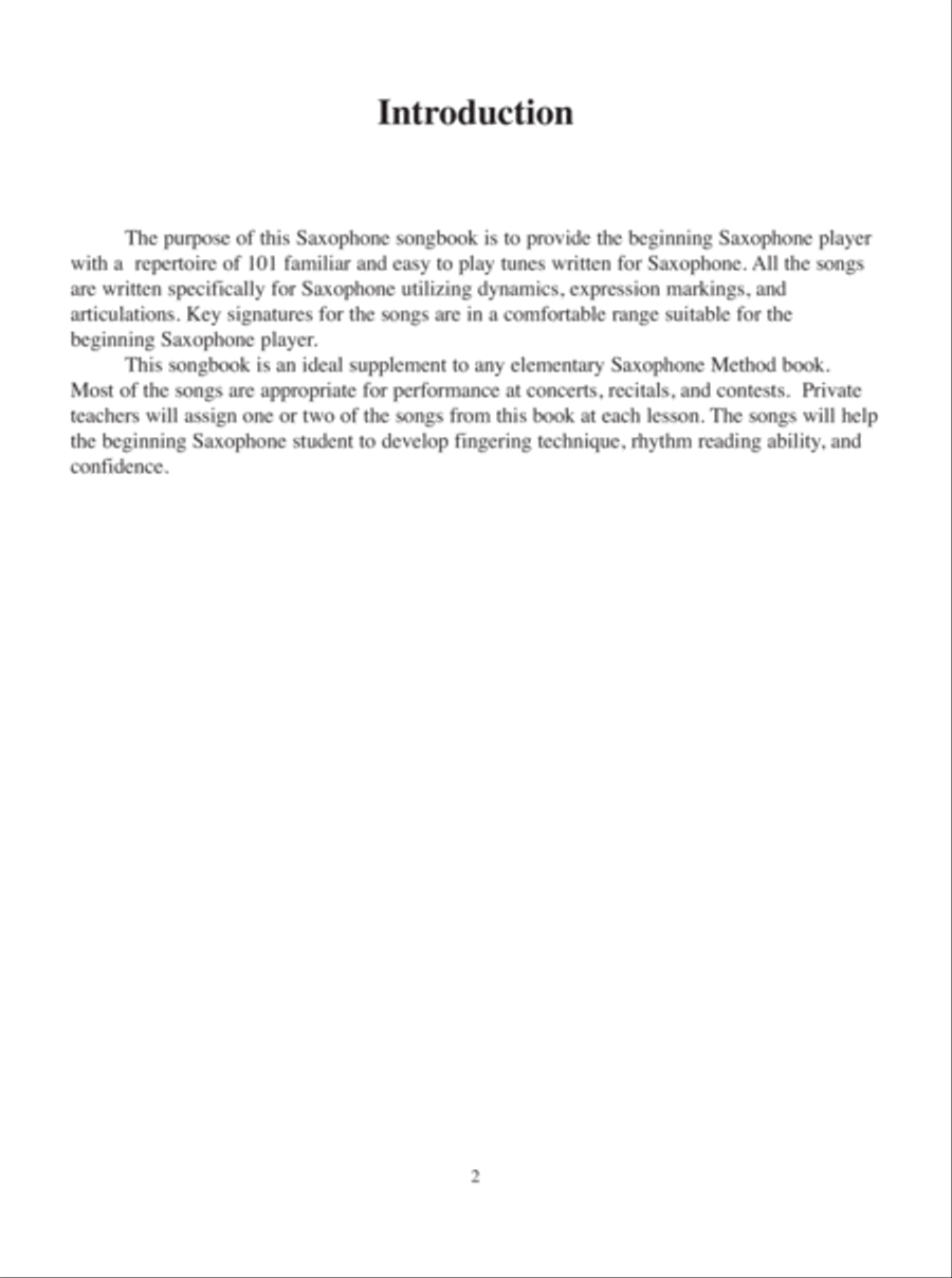 101 Easy Songs for Saxophone Saxophone scores gallery preview page 3