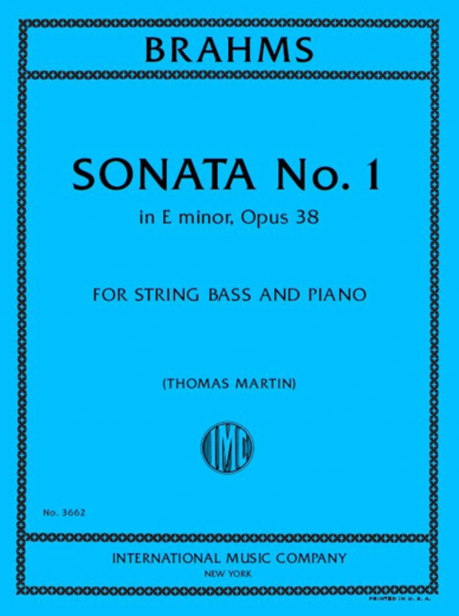 Sonata No. 1 In E Minor, Opus 38 Double Bass scores gallery preview page 1