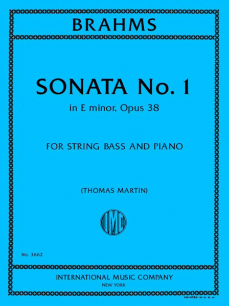 Sonata No. 1 In E Minor, Opus 38