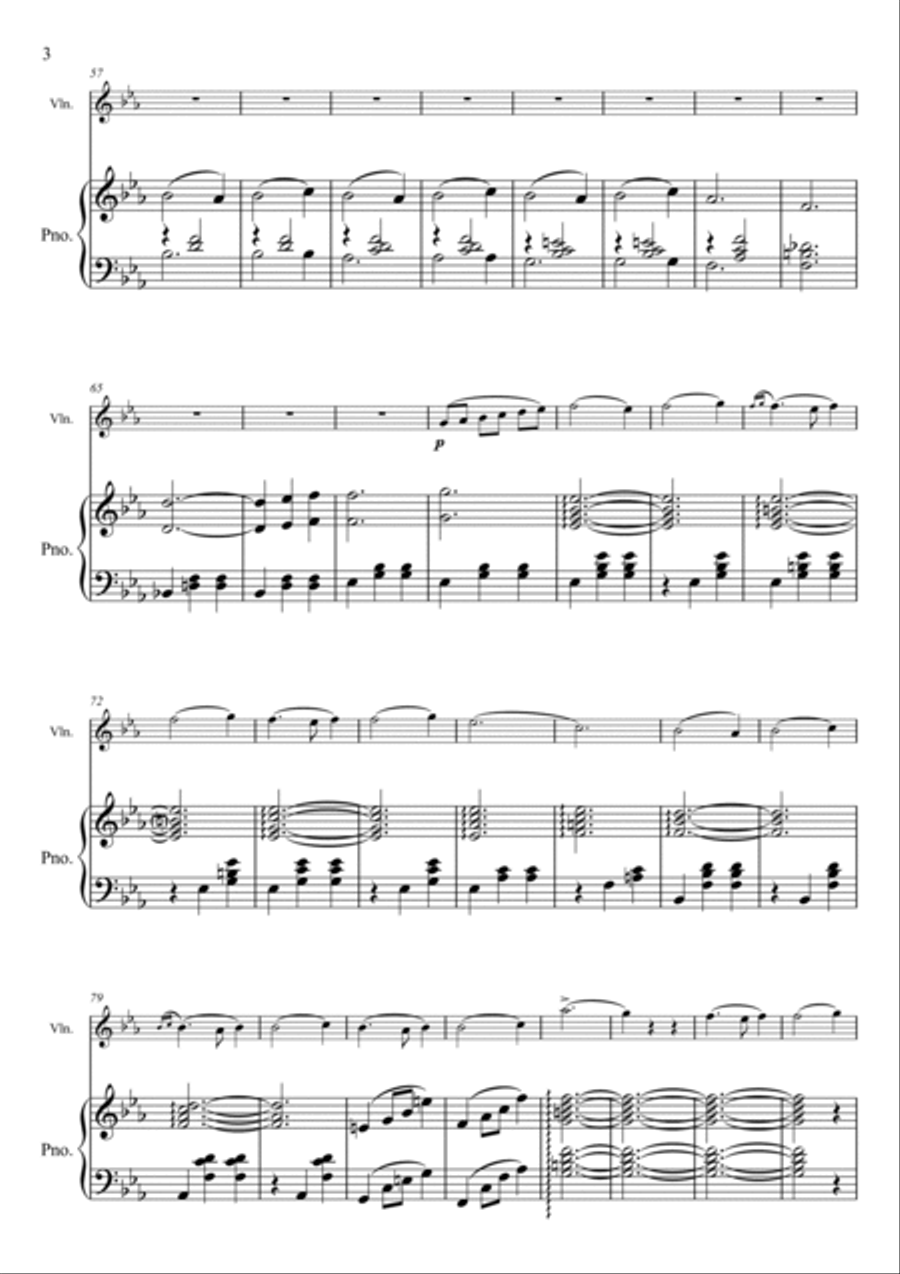 Waltz (from the Violin Sonata in c) Chamber Music scores gallery preview page 4