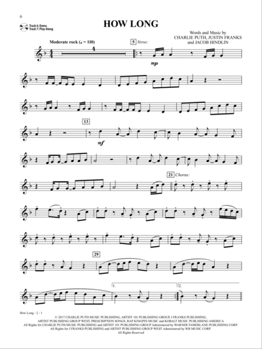 Pop & Country Instrumental Solos Clarinet Clarinet Solo scores gallery preview page 4