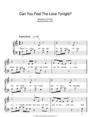 Book cover for Can You Feel The Love Tonight (from The Lion King)