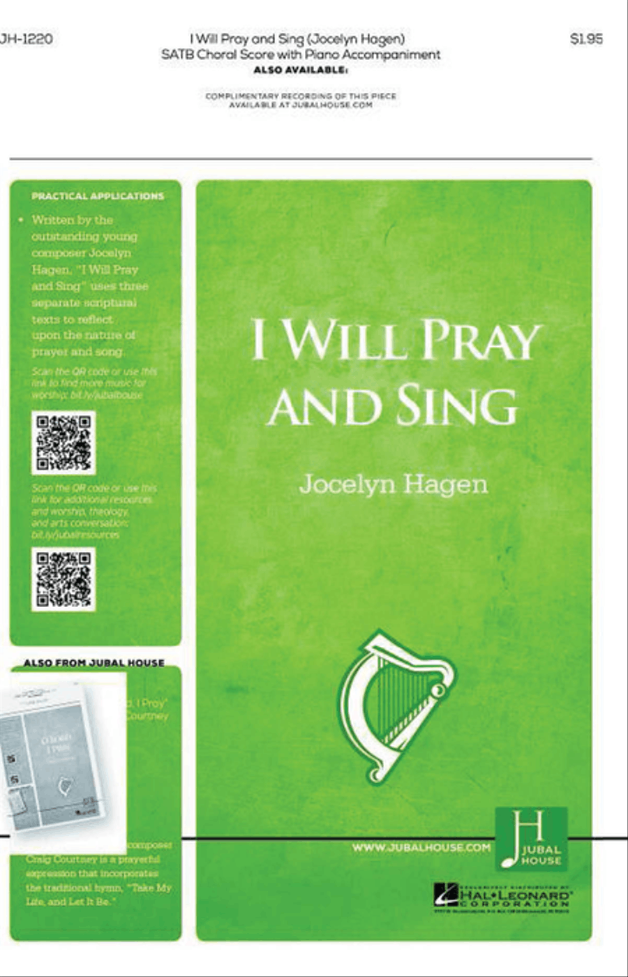 I Will Pray and Sing 4-Part scores gallery preview page 1