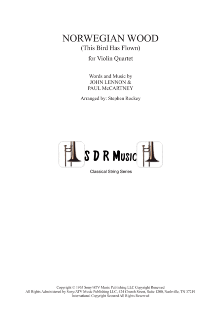 Norwegian Wood (this Bird Has Flown) Violin Solo scores gallery preview page 1