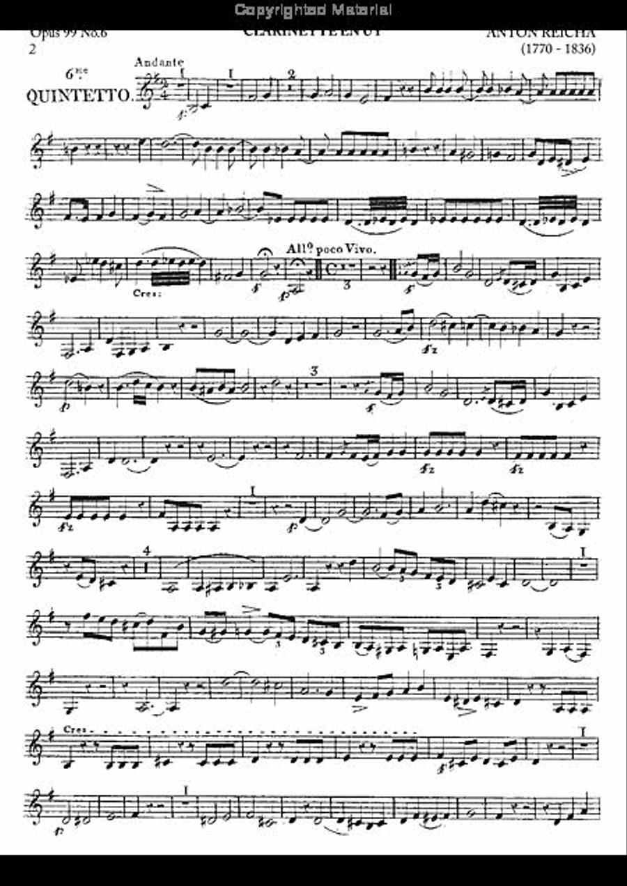 Wind Quintet, Op. 99, No. 6 Woodwind Quintet scores gallery preview page 5