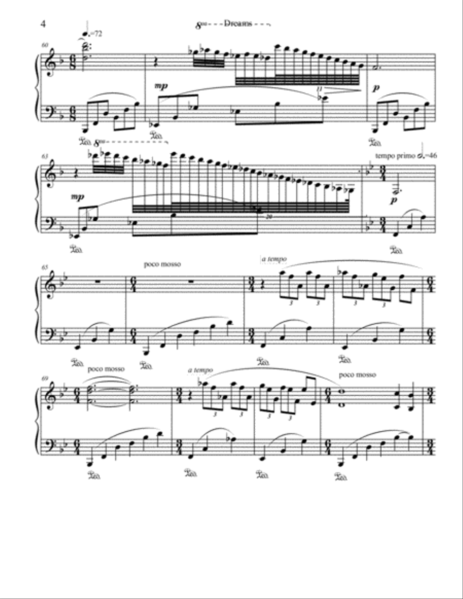 Dreams Piano Solo scores gallery preview page 4