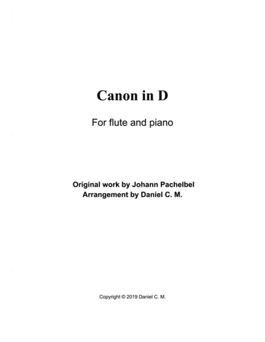 Canon in D for flute and piano image number null