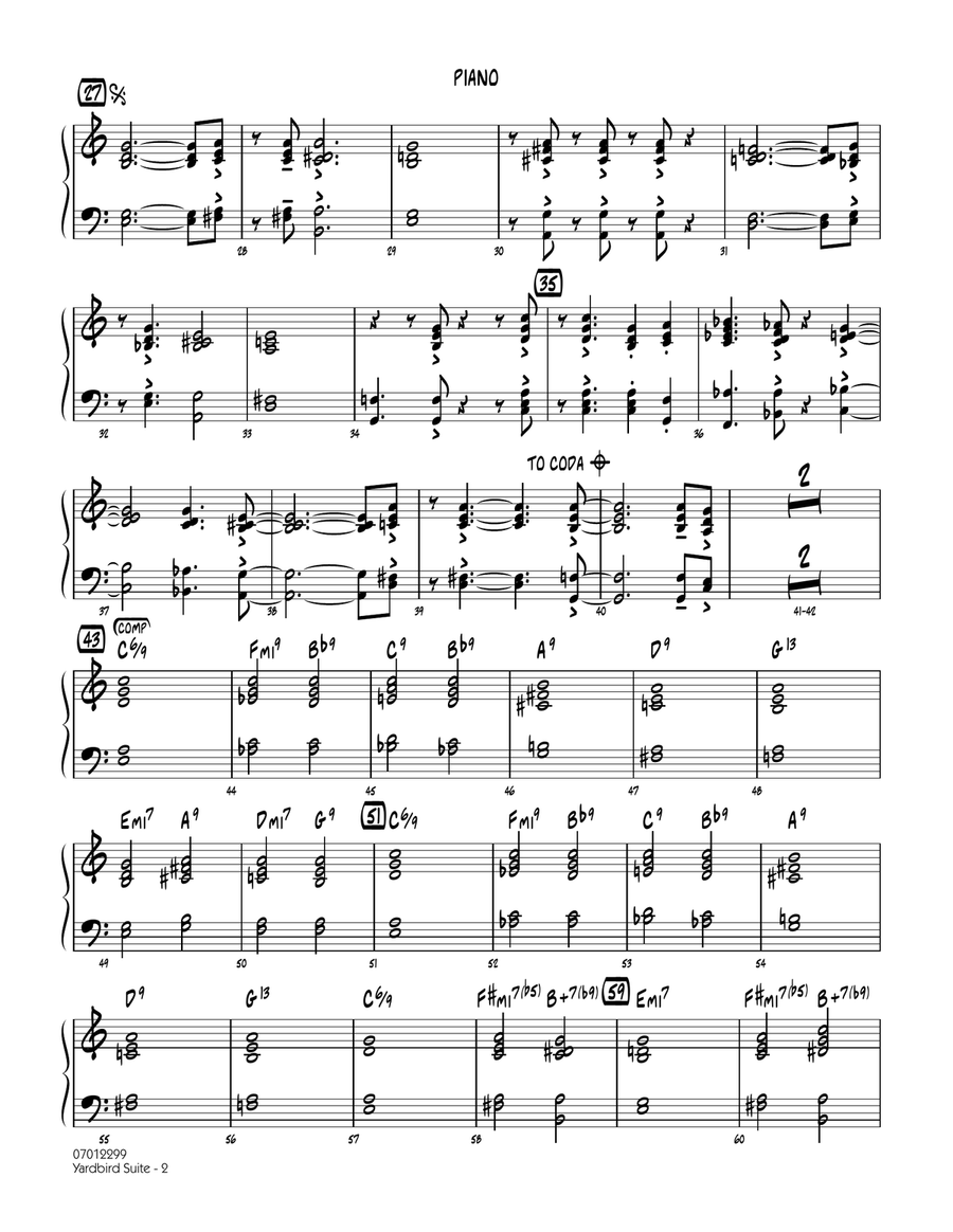 Yardbird Suite - Piano Jazz Ensemble scores gallery preview page 2