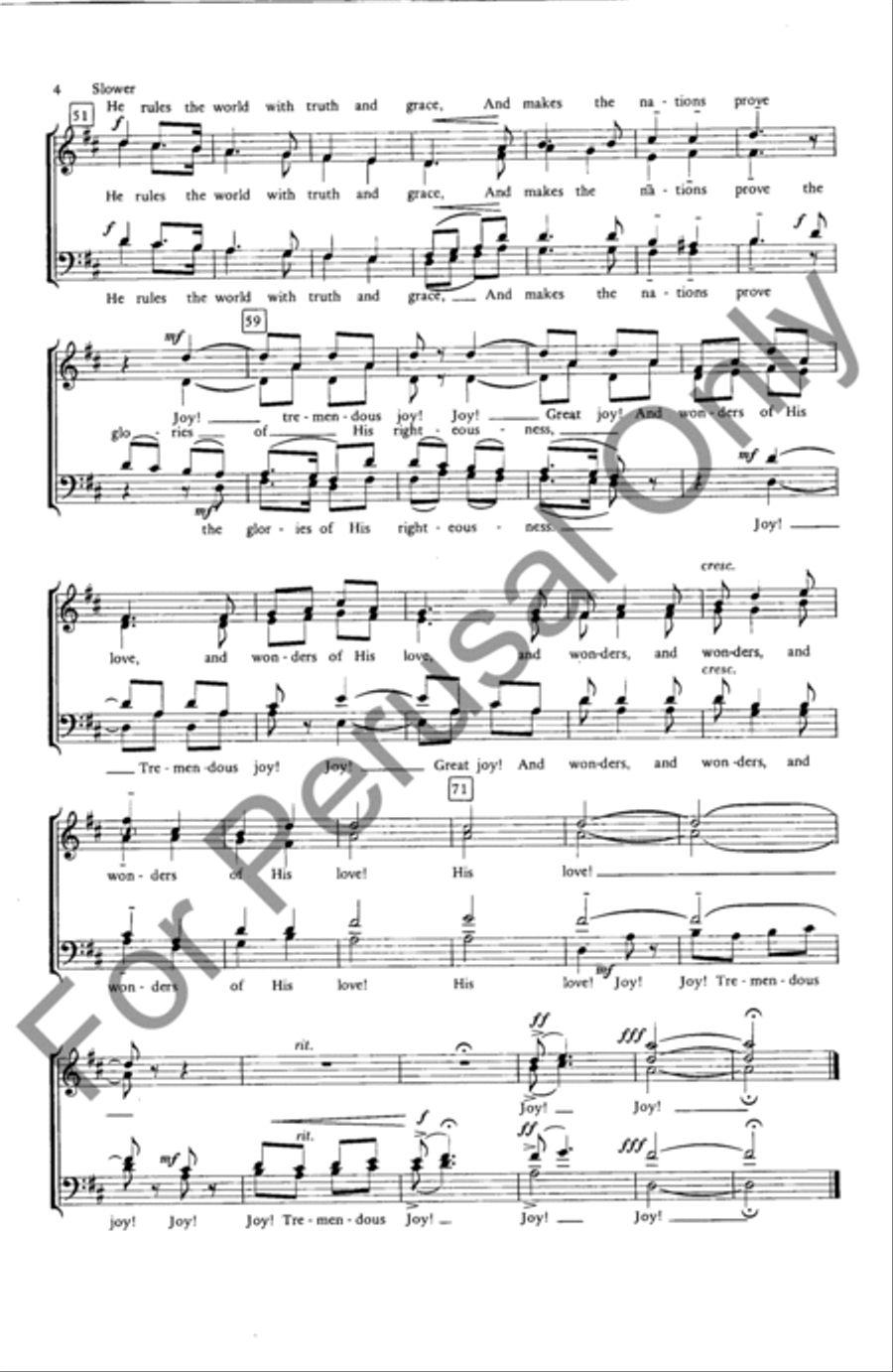 Joy! Tremendous Joy! 4-Part scores gallery preview page 4