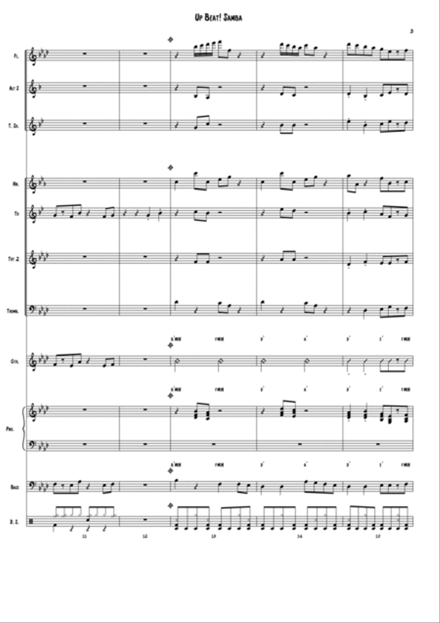Up Beat! Samba Jazz Ensemble scores gallery preview page 3