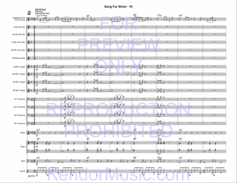 Song for Silver Jazz Ensemble scores gallery preview page 12