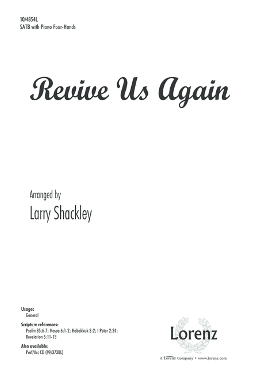 Revive Us Again Revive Us Again 4-Part scores gallery preview page 1