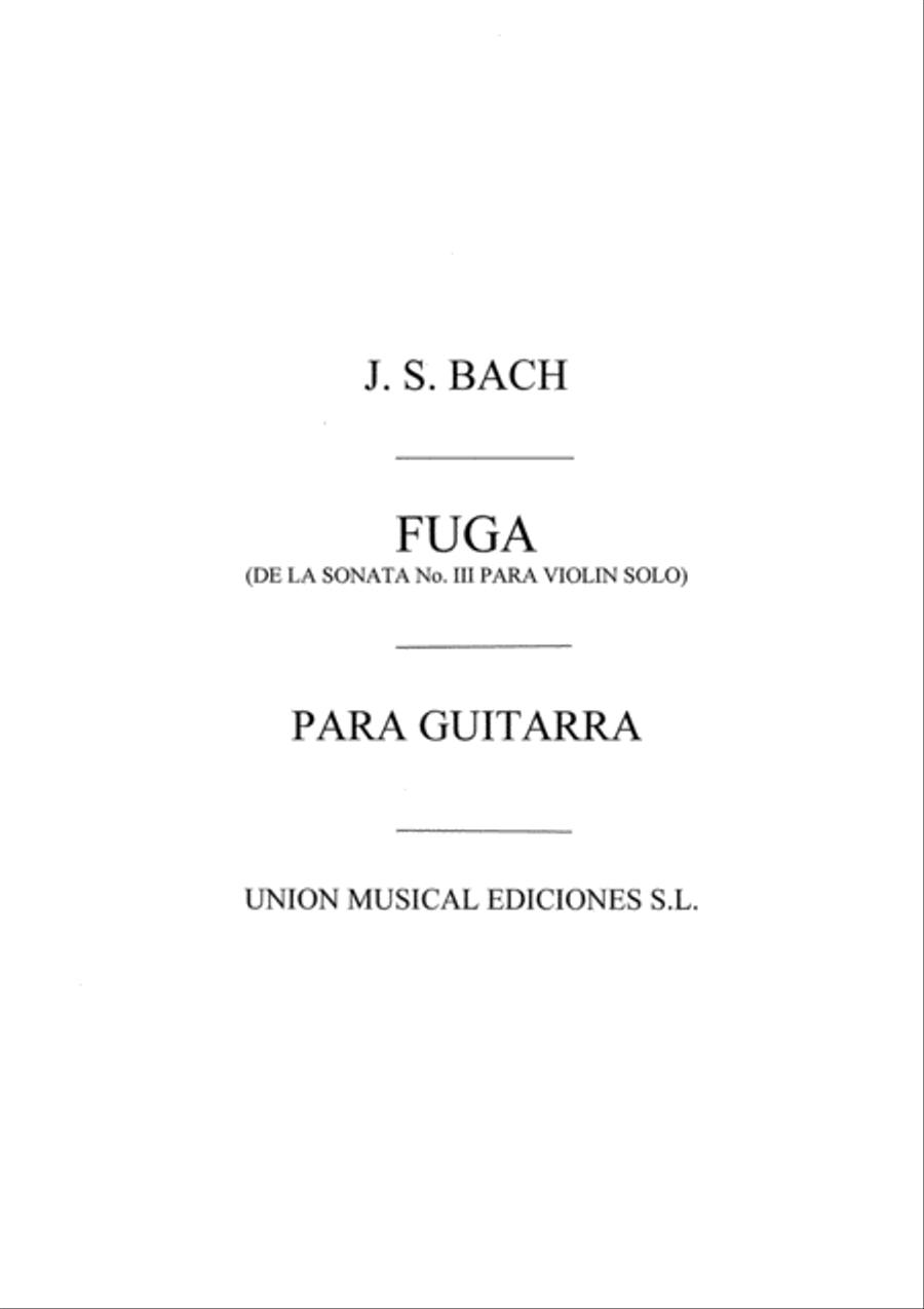 Fuga De La Sonata 3 (Diaz Cano) Guitar Acoustic Guitar scores gallery preview page 1