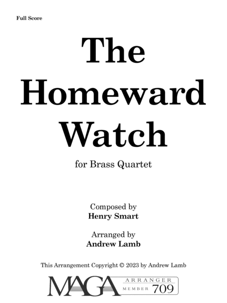 Henry Smart | The Homeward Watch (arr. for Brass Quartet) image number null