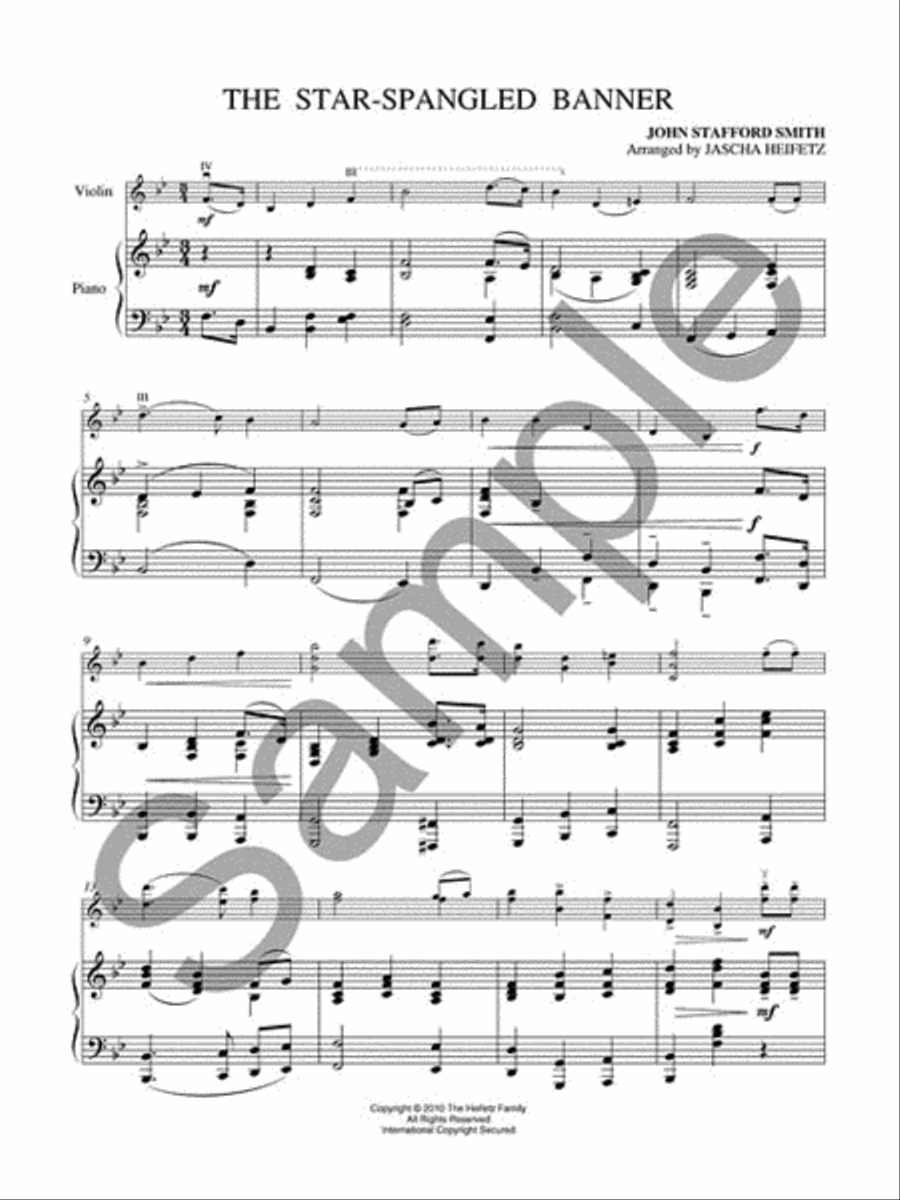 The Star-Spangled Banner Violin Solo scores gallery preview page 2
