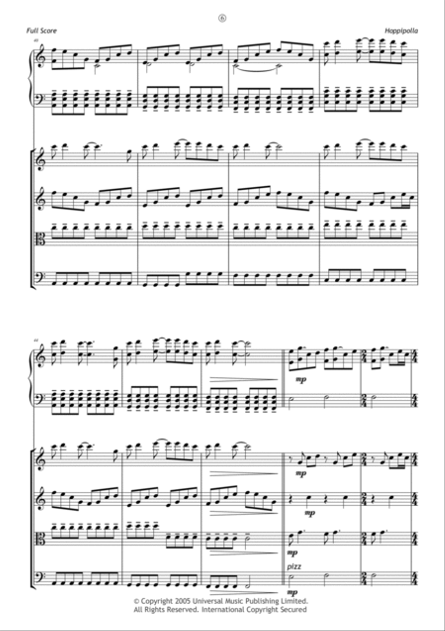 Hoppipolla Piano Quintet scores gallery preview page 6
