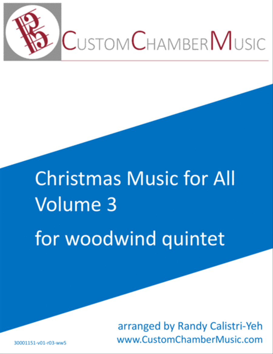 Christmas Carols for All, Volume 3 (for Woodwind Quintet) Woodwind Quintet scores gallery preview page 1