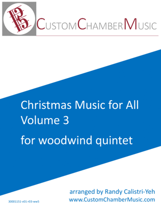 Book cover for Christmas Carols for All, Volume 3 (for Woodwind Quintet)