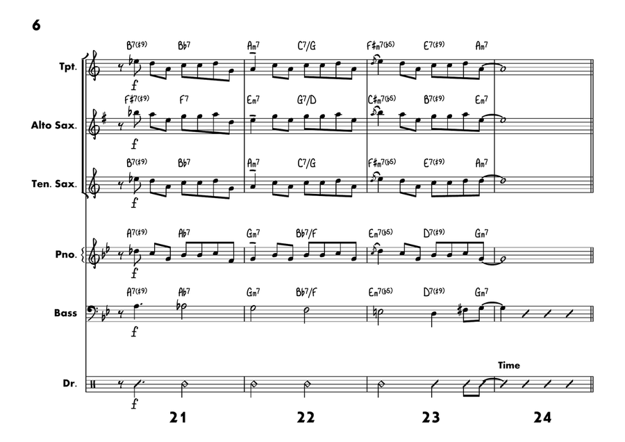 One By One Jazz Ensemble scores gallery preview page 6